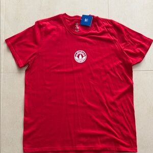 NWT Adidas Circle Trefoil Red Short Sleeve Tee size XL.